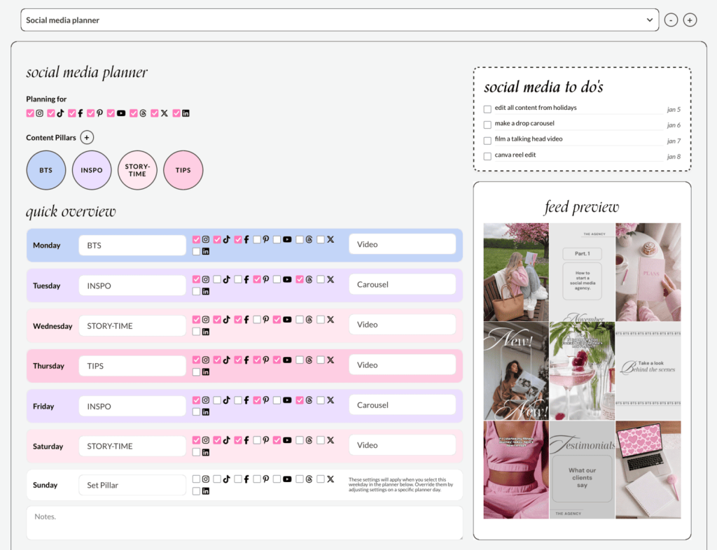social media planner